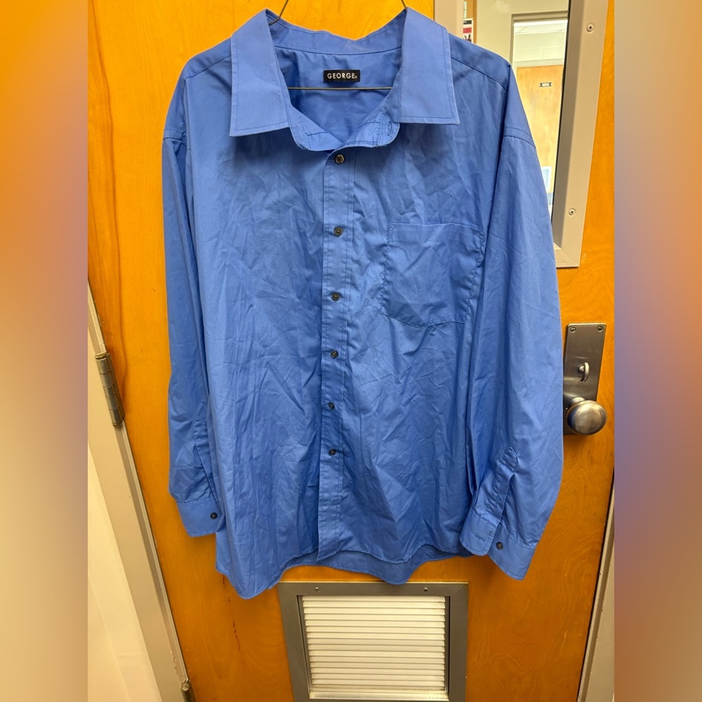 George Men's Vibrant Blue Dress Shirt